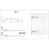 Łącznik poziomy 233x37mm czarny mod. 3051 AMIG