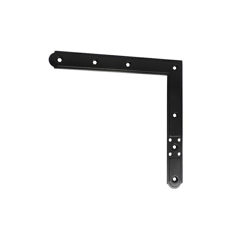 Narożnik 220x220mm czarny 150mm górny prawy / dolny lewy
