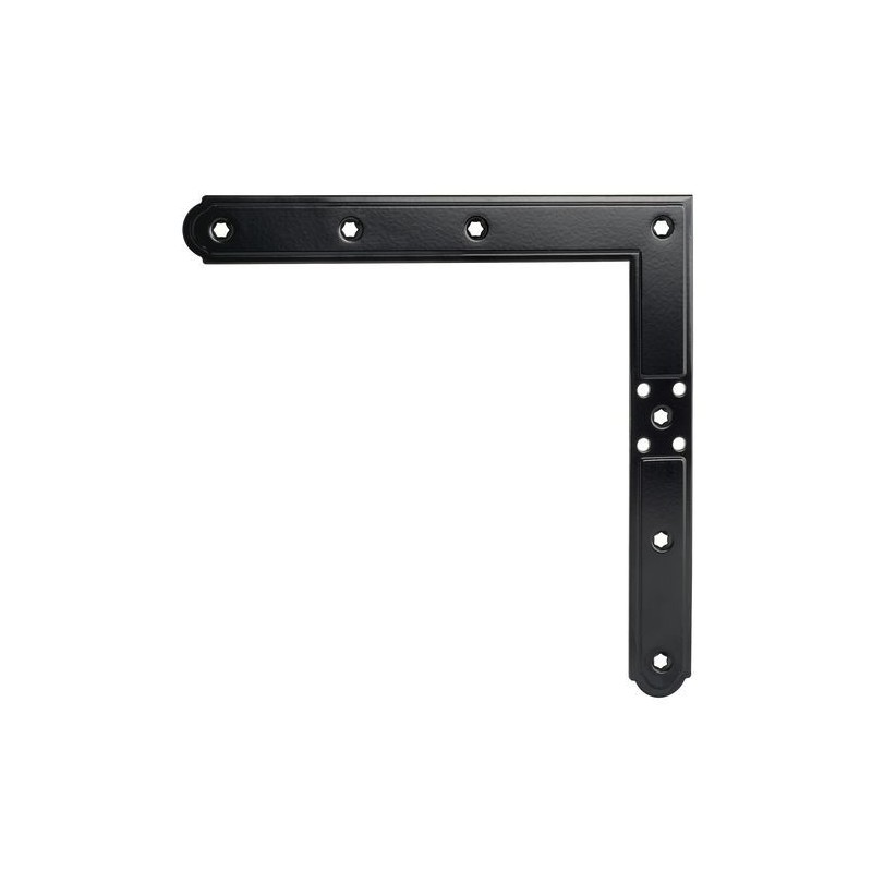 Narożnik 220x220mm czarny 96mm górny prawy / dolny lewy