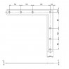 Narożnik okiennicy 220x220x28mm czarny mod. 3095 AMIG