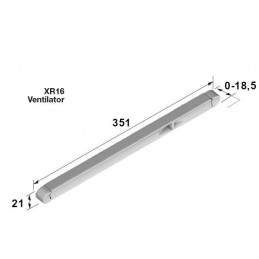 Nawiewnik 351mm biały 4600EA przykręcany mod.XR16