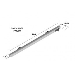 Nawiewnik 400mm brązowy 4000EA przykręcany mod.TV 4000 HL