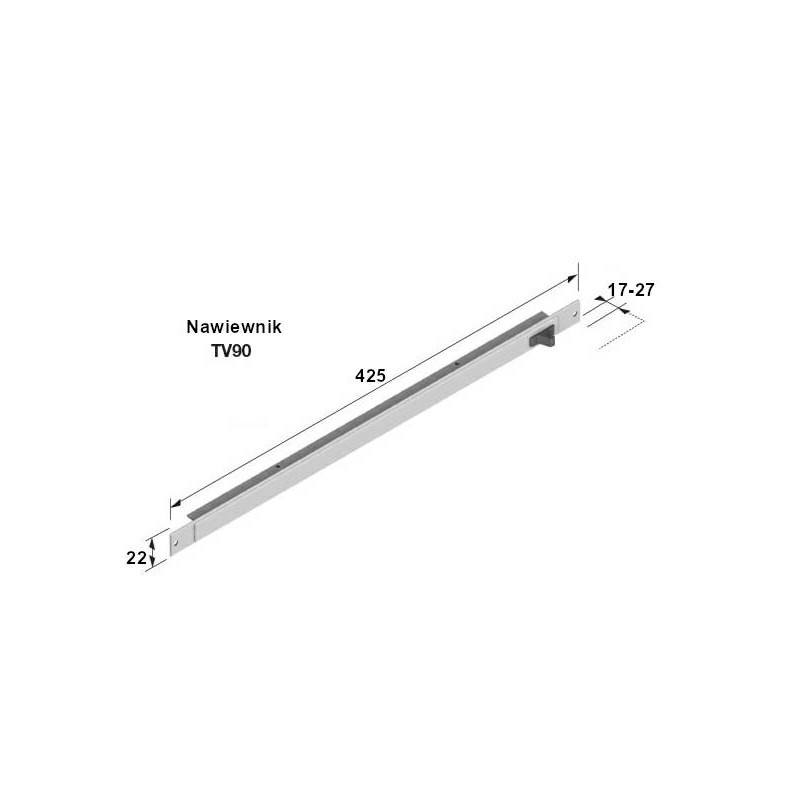 Nawiewnik 425mm brązowy 4300EA przykręcany mod.TV90 HL