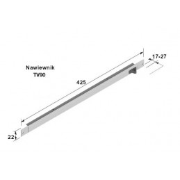 Nawiewnik 425mm biały półmatowy 4300EA przykręcany mod.TV90 HL