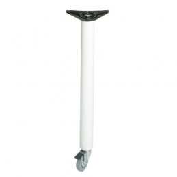 Noga z kółkiem do stołu / blatu wys. 71cm okrągła 60mm biała mod. 6