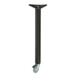 Noga z kółkiem do stołu / blatu wys. 71cm okrągła 60mm czarna mod. 6