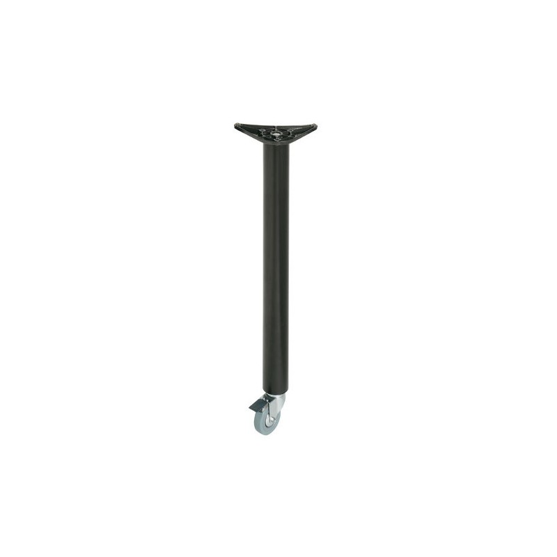 Noga z kółkiem do stołu / blatu wys. 87cm okrągła 60mm czarna mod. 7