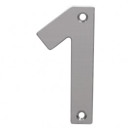 Cyfra 1 INOX 10cm przykręcana blister