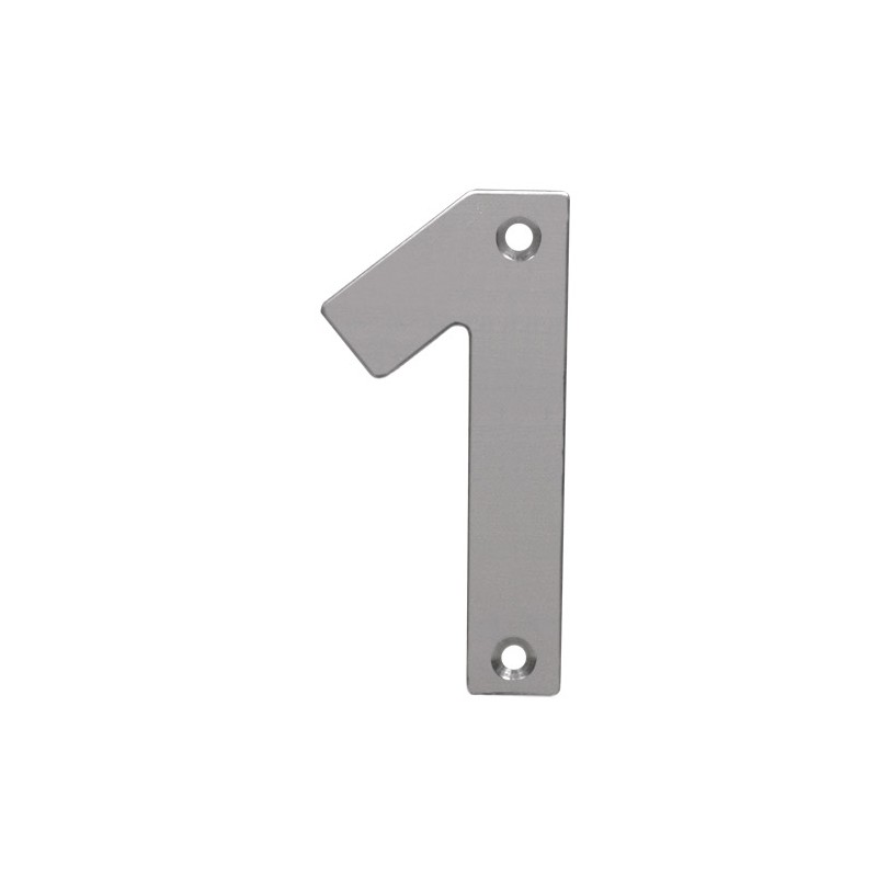 Cyfra 1 INOX 10cm przykręcana blister