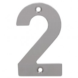 Cyfra 2 INOX 10cm przykręcana blister