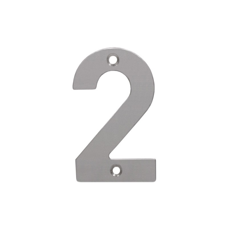 Cyfra 2 INOX 10cm przykręcana blister
