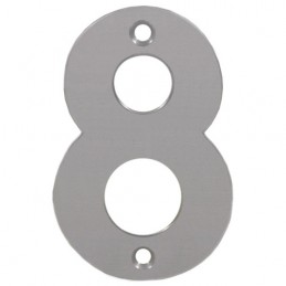 Cyfra 8 INOX 10cm przykręcana