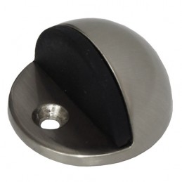 Odbój drzwiowy 45x26mm nikiel satyna / czarny odbojnik podłogowy mod.100