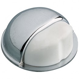 Odbój drzwiowy 50x22mm chrom / biały odbojnik podłogowy mod. 402