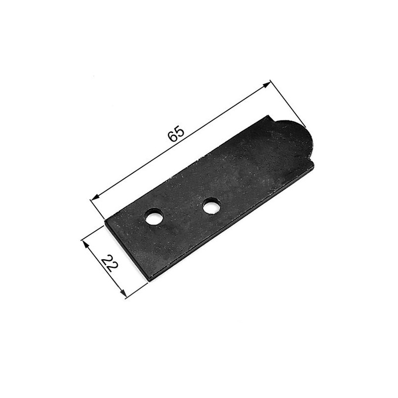 Podkładka ustal.czarna 3mm 22x65