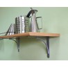 Wspornik półki stalowy czarny 250x200mm mod.10