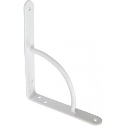 Wspornik półki wzmocniony stal biały 200x150mm mod. 12