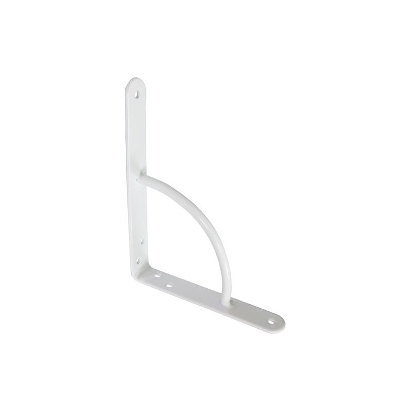 Wspornik półki wzmocniony stal biały 200x150mm mod. 12