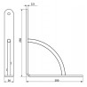 Wspornik półki wzmocniony stal biały 250x200mm mod. 12