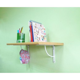 Wspornik półki wzmocniony stal biały 250x200mm mod. 12