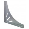 Wspornik półki stalowy srebrny 200x200mm mod. 13
