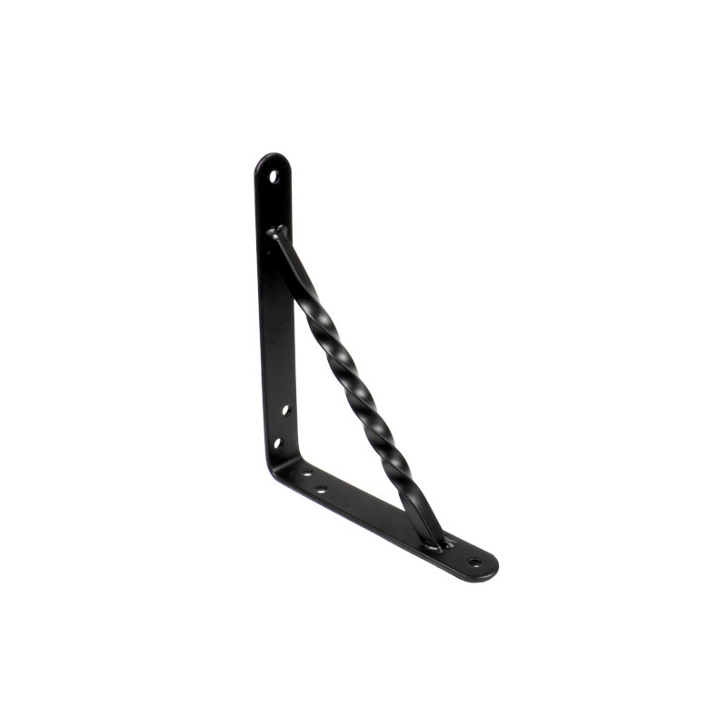 Wspornik półki wzmocniony stal czarny 150x125mm mod. 21