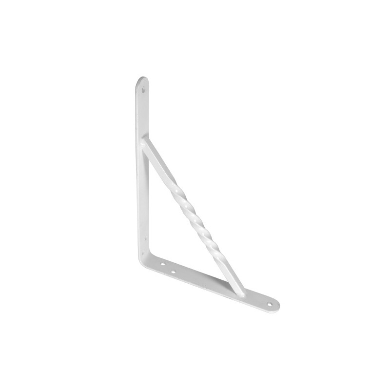 Wspornik półki wzmocniony stal biały 200x150mm mod. 21
