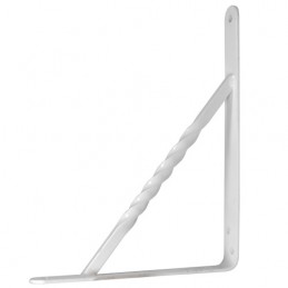 Wspornik półki wzmocniony stal biały 200x150mm mod. 21