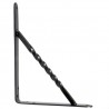 Wspornik półki wzmocniony stal czarny 200x150mm mod. 21
