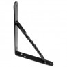 Wspornik półki wzmocniony stal czarny 200x150mm mod. 21