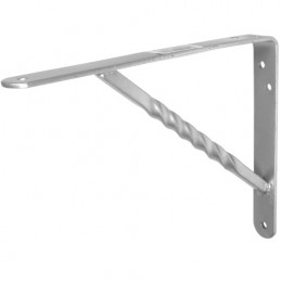 Wspornik półki wzmocniony stal srebrny 200x150mm mod. 21