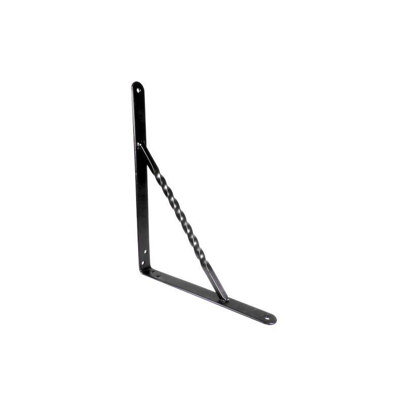 Wspornik półki wzmocniony stal czarny 250x200mm mod. 21
