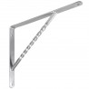 Wspornik półki wzmocniony stal srebrny 250x200mm mod. 21