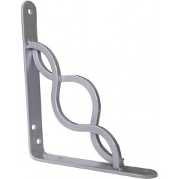 Wspornik półki wzmocniony stal srebrny 150x125mm mod.22