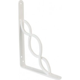 Wspornik półki wzmocniony stal biały 200x150mm mod.22