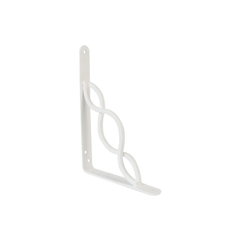 Wspornik półki wzmocniony stal biały 200x150mm mod.22