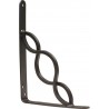 Wspornik półki wzmocniony stal czarny 200x150mm mod.22