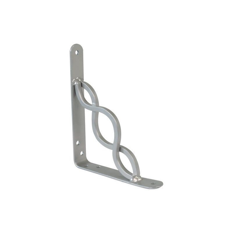 Wspornik półki wzmocniony stal srebrny 250x200mm mod.22