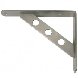 Wspornik półki wzmocniony stal nikiel satyna 200x160mm mod. 25