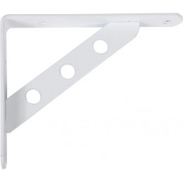 Wspornik półki wzmocniony stal biały 300x240mm mod. 25