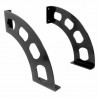 Wspornik półki stalowy czarny 190x180mm mod. BOOMERANG 20 2szt.