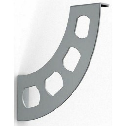 Wspornik półki stalowy srebrny 190x180mm mod. BOOMERANG 20 2szt.