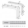 Wspornik półki brąz 80x117mm mod. LEONARDO, 2szt.