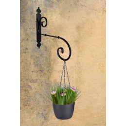 Wspornik półki stalowy czarny młotkowany 210x245mm RICCIOLO 21