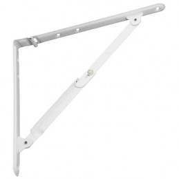 Wspornik półki składany stalowy biały 200x200mm mod. 3