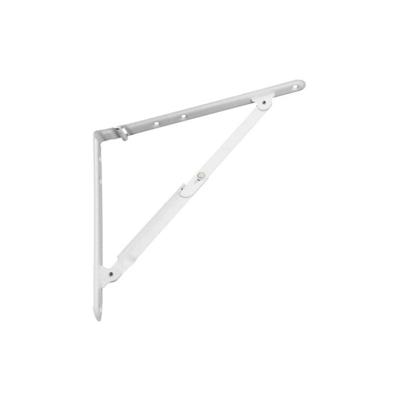 Wspornik półki składany stalowy biały 400x400mm mod. 3