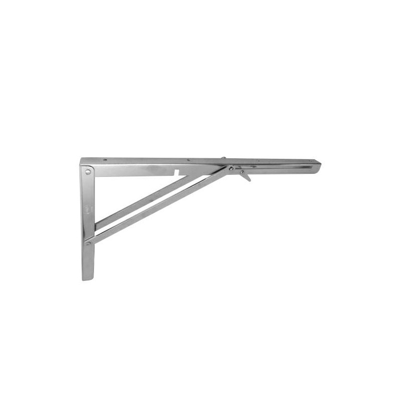 Wspornik półki składany stalowy niklowany 400x215mm mod. 800