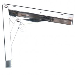 Wspornik półki składany stalowy chromowany 200x200mm mod. 8