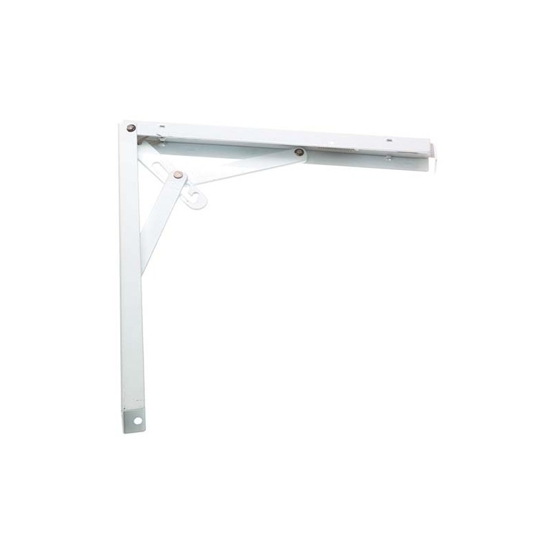 Wspornik półki składany stal biały 300x300 mod. 8