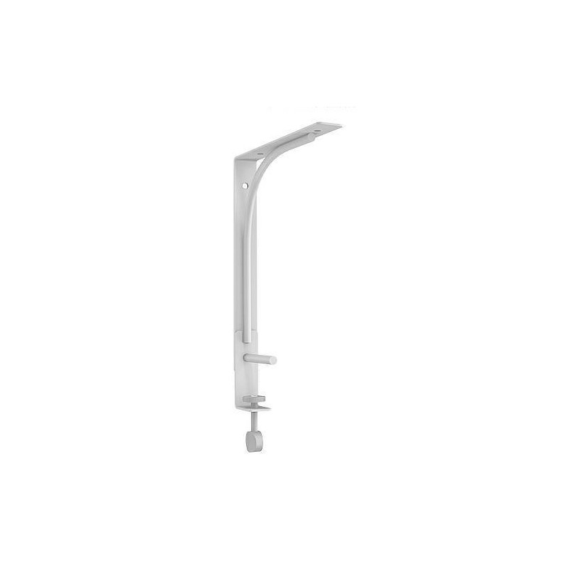 Wspornik półki montowany do blatu stalowy biały 180x200mm mod. TOP